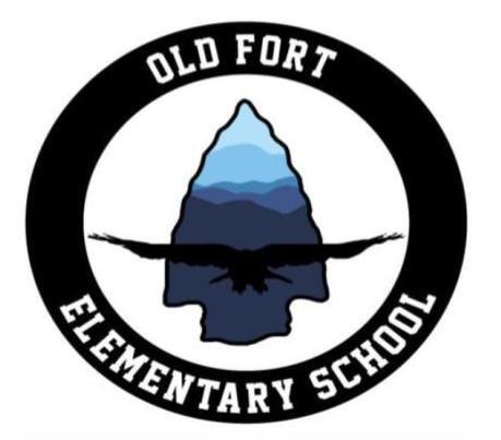 Old Fort Elementary School logo with arrowhead