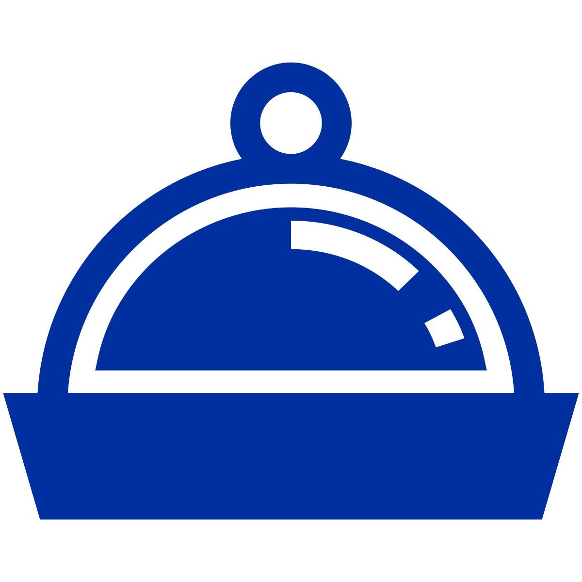 Graphical icon depicting a covered plate