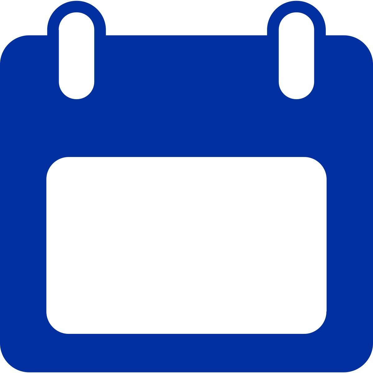 Graphical icon depicting a calendar